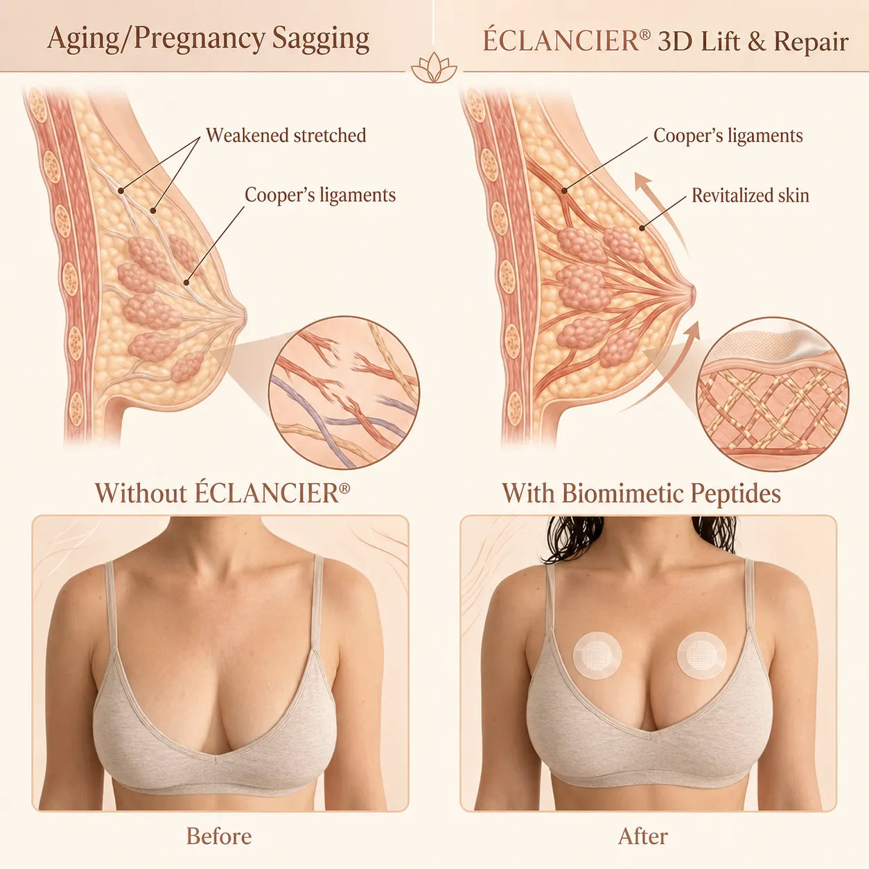ÉCLANCIER® Targeted Breast Enhancement Advanced Nano Microneedle Patch