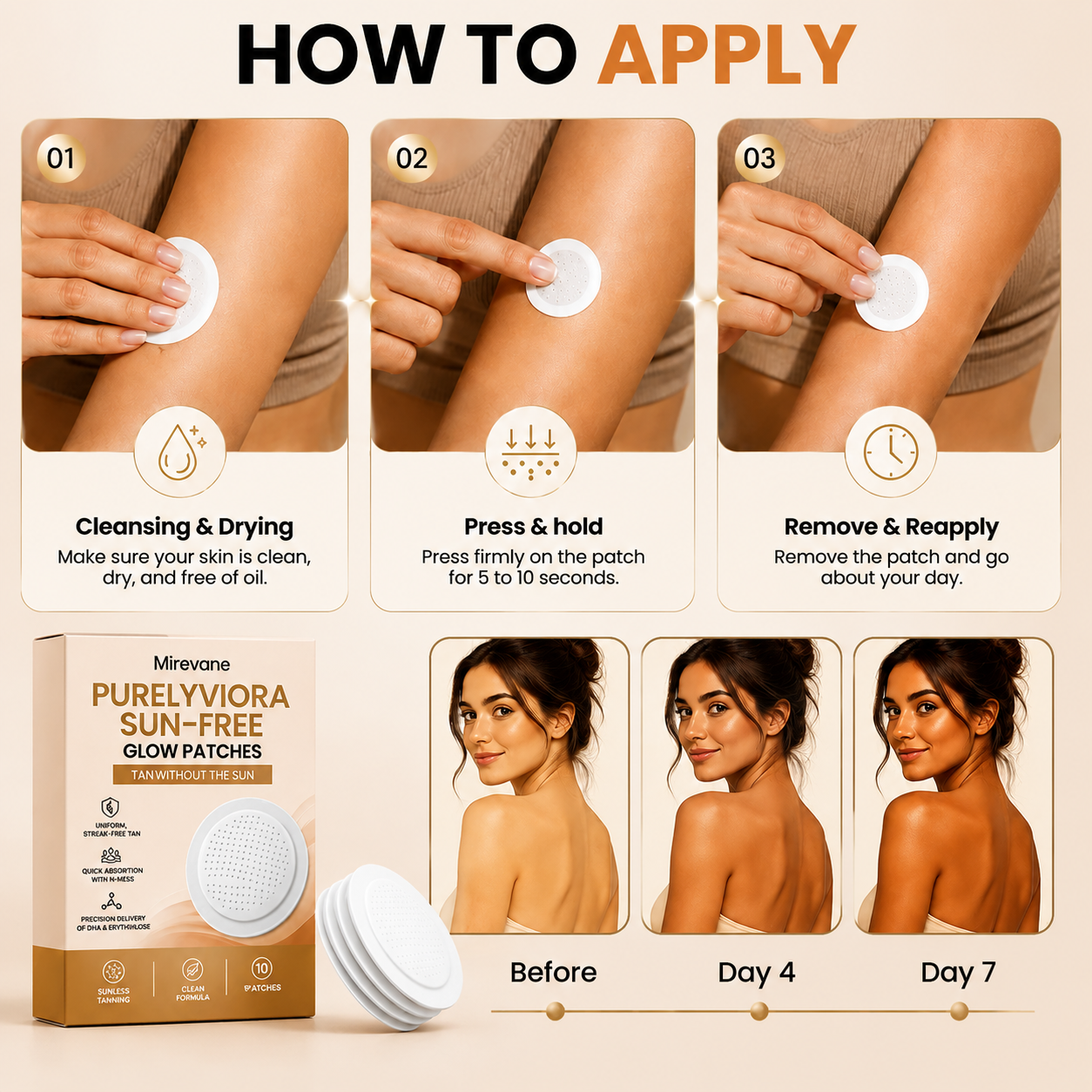 Mirevane PurelyViora Sun-Free Glow Patches